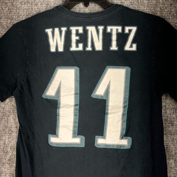 Philadelphia Eagles Shirt Medium Mens Football NFL Wentz Athletic Cut Nike - Picture 4 of 9